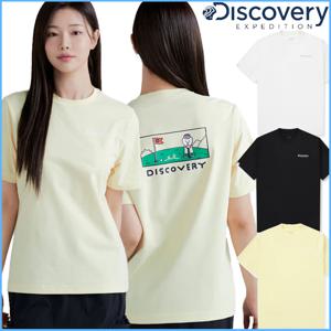 디스커버리 여름가격인하 남성/여성 공용 카툰백그래픽 반팔티셔츠 DXRSG5043