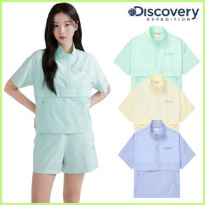 [디스커버리] 여성 우븐 쿨터치 하이넥 반팔 아노락 DWTR94043 택가 109,000원