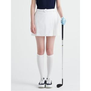 (BJ2626A031)여성 화이트 쉬폰 플리츠 큐롯