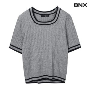 정상가:59,000원 ㅣ 배색 케이블 풀오버 울 니트 (BX2KP004L0)