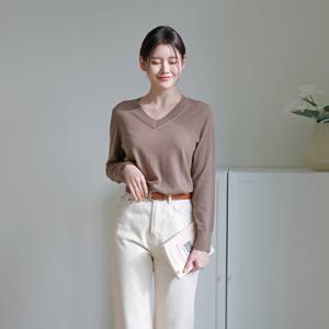 [런칭가 109,000원]이태리 울100 파스텔 브이넥 니트