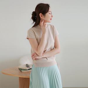 [최초가 79,900원]캡소매 사이드 슬릿 하프넥 니트 3종세트