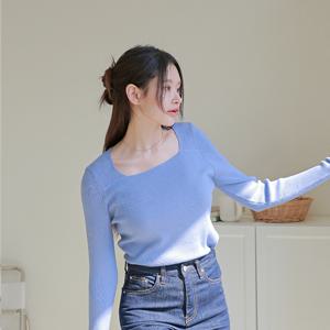 [최초가 79,900원]에테르 소프트 스퀘어넥 니트 3종세트