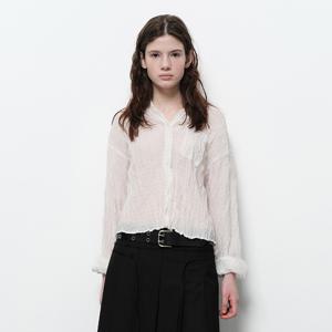 WRINKLY SEE THROUGH SHIRTS (white)