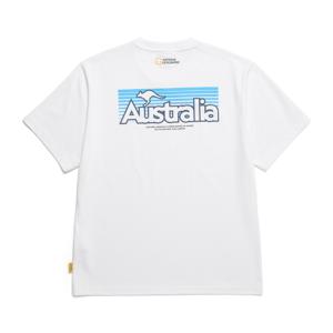 오스트레일리아 컨셉 그래픽 에코 반팔 티셔츠 WHITE N242UTS990
