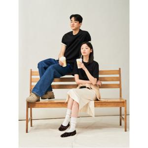 [Essential] 수피마 코튼 라운드넥 티셔츠 - 블랙 (BC5242E125)