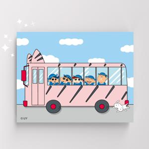 DIY캔버스형 짱구 보석십자수 40x50cm 떡잎유치원 스쿨버스