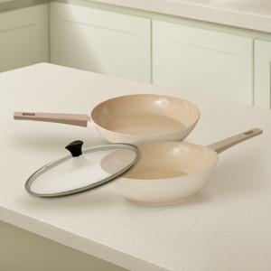 퍼펙트 세라믹 IH 인덕션 후라이팬 28cm+궁중팬28cm+유리뚜껑28cm