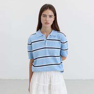 던스트 UNISEX STRIPED POLO KNIT_UDSW5B122B1