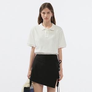 던스트 UNISEX LEATHER LOGO POLO SHIRT_UDTS5B122OW