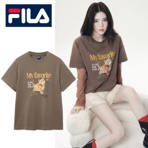 휠라 [MY 티셔츠] 오버핏 고양이 티셔츠 - FS252RS01F003