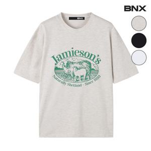 정상가:59,000원 | 자메이슨 프린팅 코튼 박스핏 반팔 티셔츠 (BW2TS038L0)