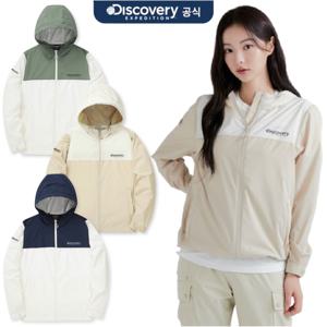 디스커버리 여성 아웃도어 컬러블럭 바람막이 DWWJ7B043