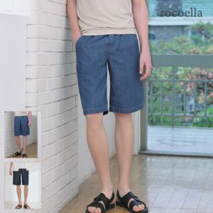베루스 소프트 데님 풀스트링 남성 5부 팬츠