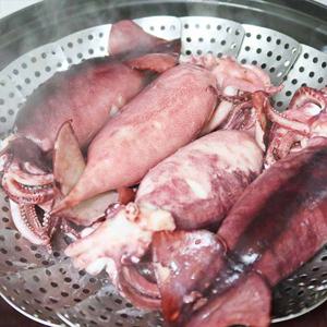 깔끔하게 손질된 통찜용 통오징어 1kg 마리별