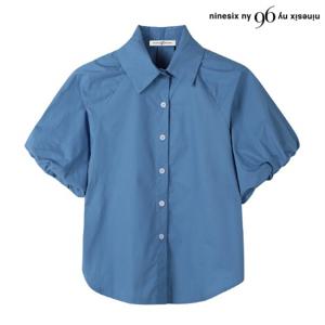 정상가:79,000원 | 퍼프 소매 카라 버튼업 반팔 여성 셔츠 (NO2BA003L0)