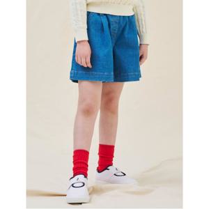 [5%OFF]여아 쿨 데님 3부 반바지 - 블루