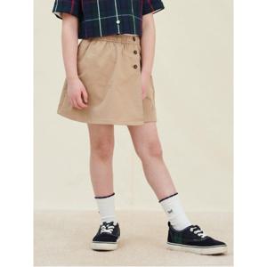 [5%OFF]컬러 데님라이크 치마바지 - 베이지