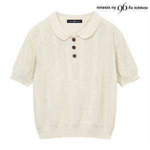 정상가:28500원ㅣ린넨 버튼 반팔 니트 (NP2KT002L0)