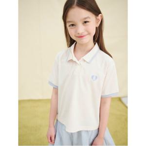 여아 핫썸머 SORONA 아이스 칼라 반팔 상하 세트 - 베이지