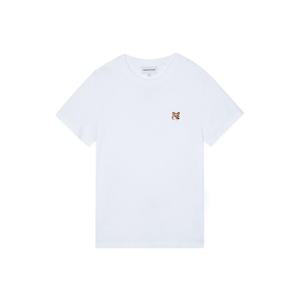 여성 폭스 헤드 패치 반팔티셔츠 화이트 LW00105KJ0008-P100