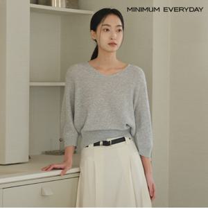 정상가:79,000원 ㅣ [미니멈 에브리데이]데일리 브이넥 루즈핏 반팔 니트 (EB2KT006D)
