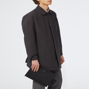 [닥스 액세서리 남성] [[24FW]] WBBA4F103BK [스테디셀러]블랙 로고프린트 가죽 클러치백