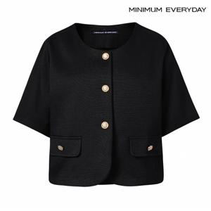 정상가:79,000원 ㅣ [미니멈 에브리데이]골드 버튼 노카라 자켓 (EB2JK013D)
