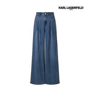 칼라거펠트 25SS 투턱 와이드 데님팬츠