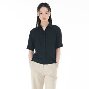 [하프클럽/여성 심플 오픈 카라 블라우스-CBRG5575D03