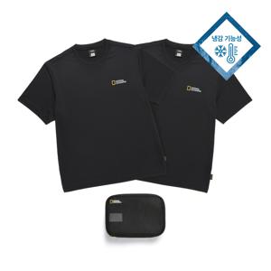 N255UPA910 유니 메이스 기능성 2PACK 반팔 티셔츠 CARBON BLACK