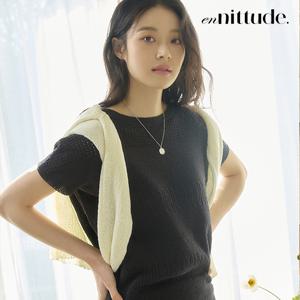 (최초가52,000원) 크로셰 돌먼 슬리브 니트 풀오버_차콜