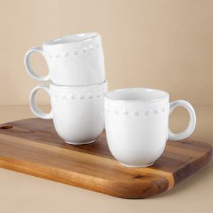 화이트펄 머그컵 370ml 도자기 머그잔