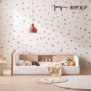 장인가구 하랑 E0 패브릭 LED헤드 저상형 수납가드 데이베드 SS 프레임