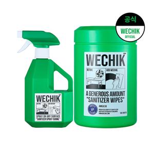 위칙 멀티 소독스프레이 500ml 1개+살균 세정티슈 180매 1개