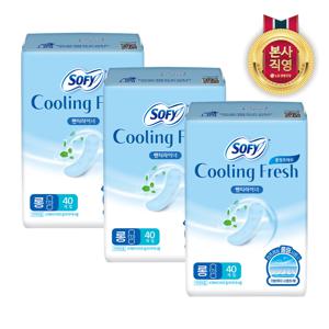 쏘피 쿨링프레쉬 팬티라이너 롱 40P 3팩