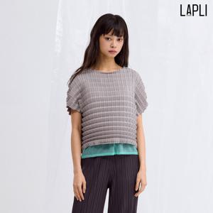 [최초가 129000원] 스테어 플리츠 크롭 티셔츠_LPTSM025027