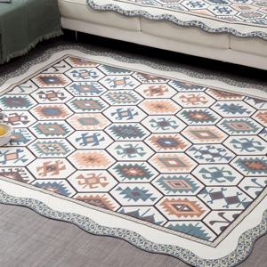 베누지오 칼로스 워셔블 자카드 카페트 점보특대형 200x230cm 블루