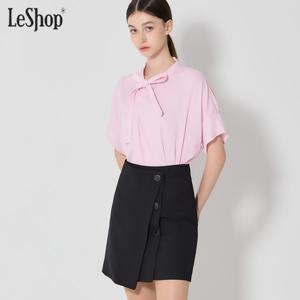 버튼 랩 스커트