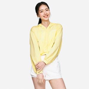 우먼 모션 후드 크롭 집업 래쉬가드 소프트옐로우 (B5SWWCZ011FYL)