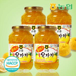 [농협] 레몬차보다 향긋한 고흥 꿀 유자차 유자청 4병*2kg (총8kg)