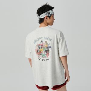 [최초가 65,000원] [COLLECTION LINE] 90`s 빈티지 리메이크 반팔 티셔츠 오트밀