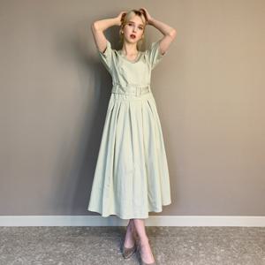 [파슨스] Puff Pintuck Flare Dress [PW2Q5OP07]