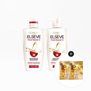 토탈리페어5 샴푸/컨디셔너 410ml 1+1+스크런치(랜덤)