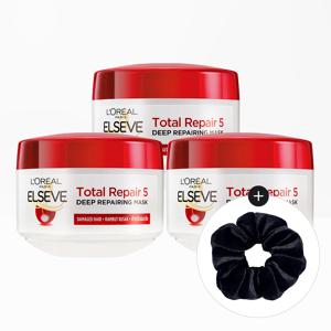 토탈리페어 리페어링 헤어 마스크 200ml 3개+스크런치(랜덤)
