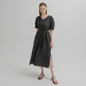[나인] [최초가:98000원] 브이넥 볼륨 루즈핏 원피스(OP-5903)