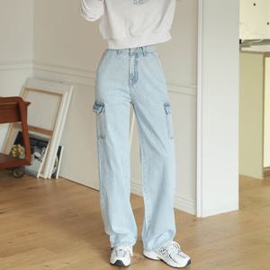 [빼빼] (S~2XL)(숏/베이직/롱)3단기장 빅사이즈 2WAY 포켓카고 조거 & 와이드 데님팬츠