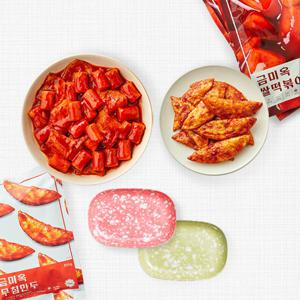 금미옥 쌀떡볶이 6봉+무침만두1봉+스낵플레이트세트