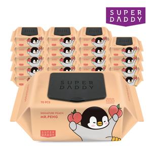 미스터펭 피치 물티슈 캡형 70매 20팩 (70g)