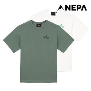 공용 보타닉 그래픽 반팔 티셔츠 (루즈핏) 7KD5376